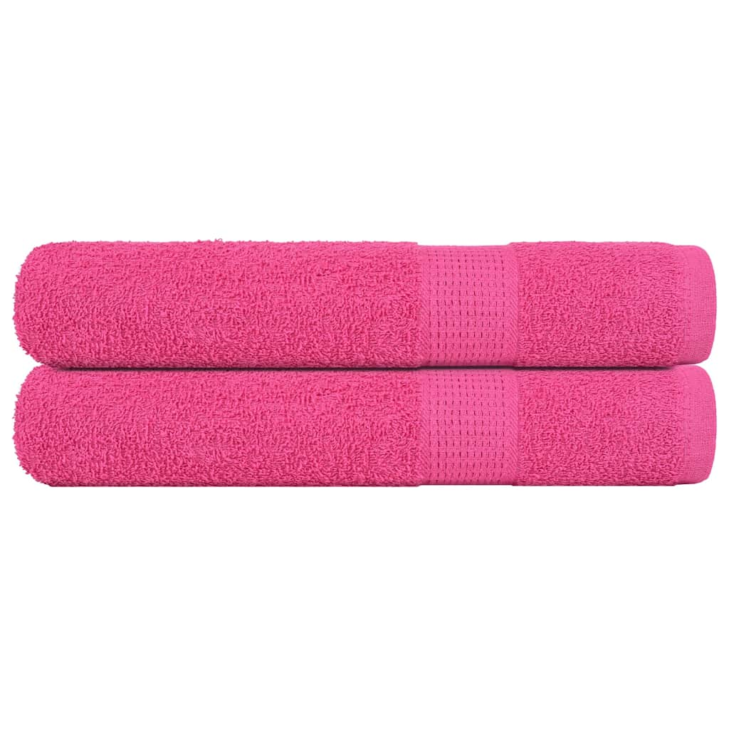 Serviettes de sauna 2 pcs rose 80x200 cm 360 g/m² 100% coton