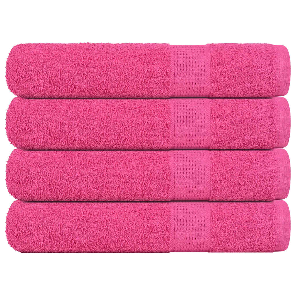 Serviettes de sauna 4 pcs rose 80x200 cm 360 g/m² 100% coton