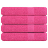 Serviettes de sauna 4 pcs rose 80x200 cm 360 g/m² 100% coton