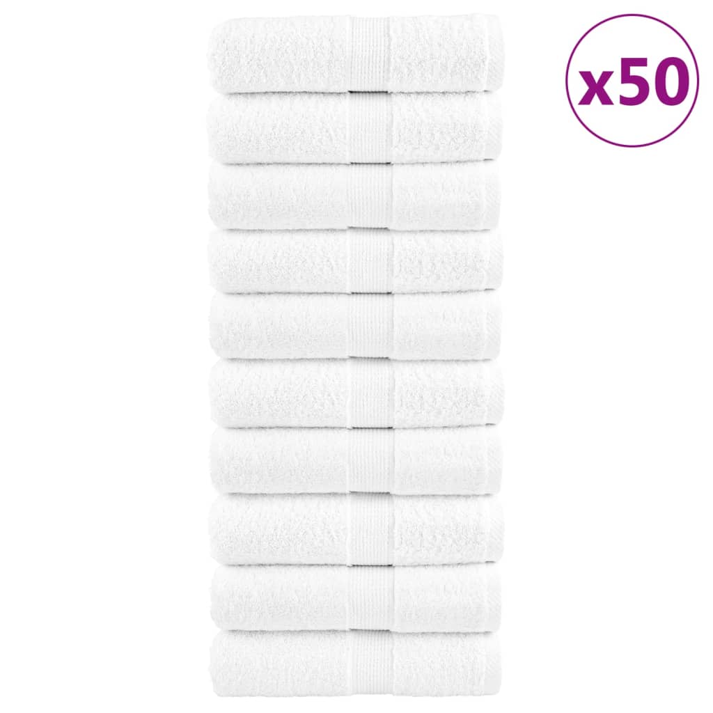 Serviettes de visage de qualité supérieure SOLUND 50 pcs blanc