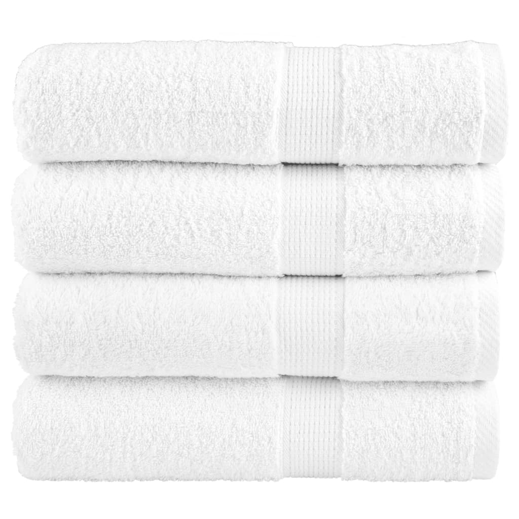 Serviettes de bain de qualité supérieure SOLUND 4 pcs blanc