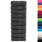 SOLUND Premium Quality Face Towels 10 pcs Anthracite