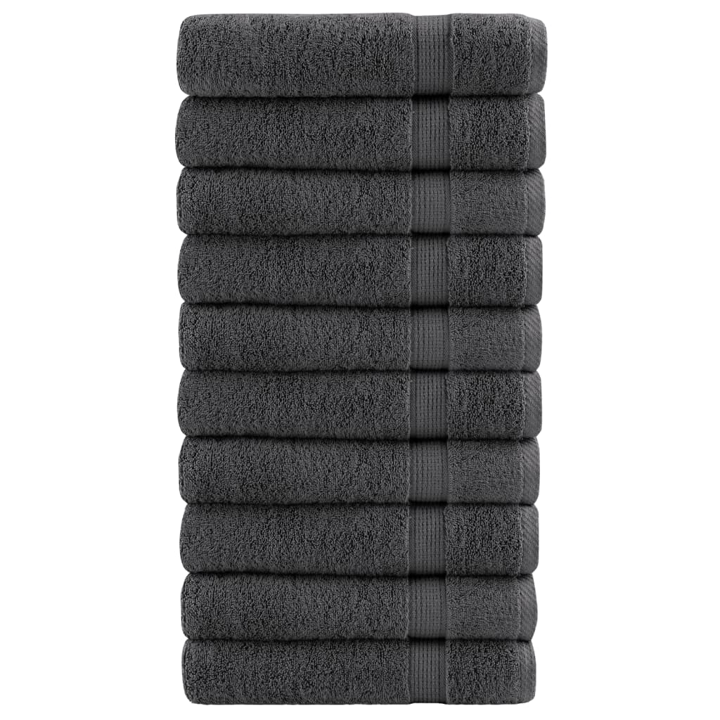 Serviettes de douche de qualité sup. SOLUND 10 pcs anthracite