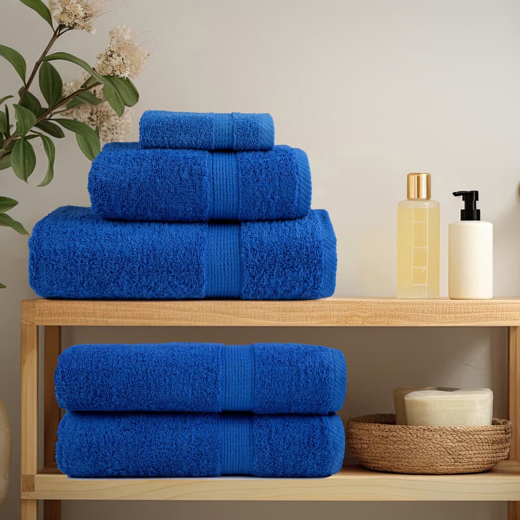 Serviettes de douche de qualité supérieure SOLUND 10 pcs bleu