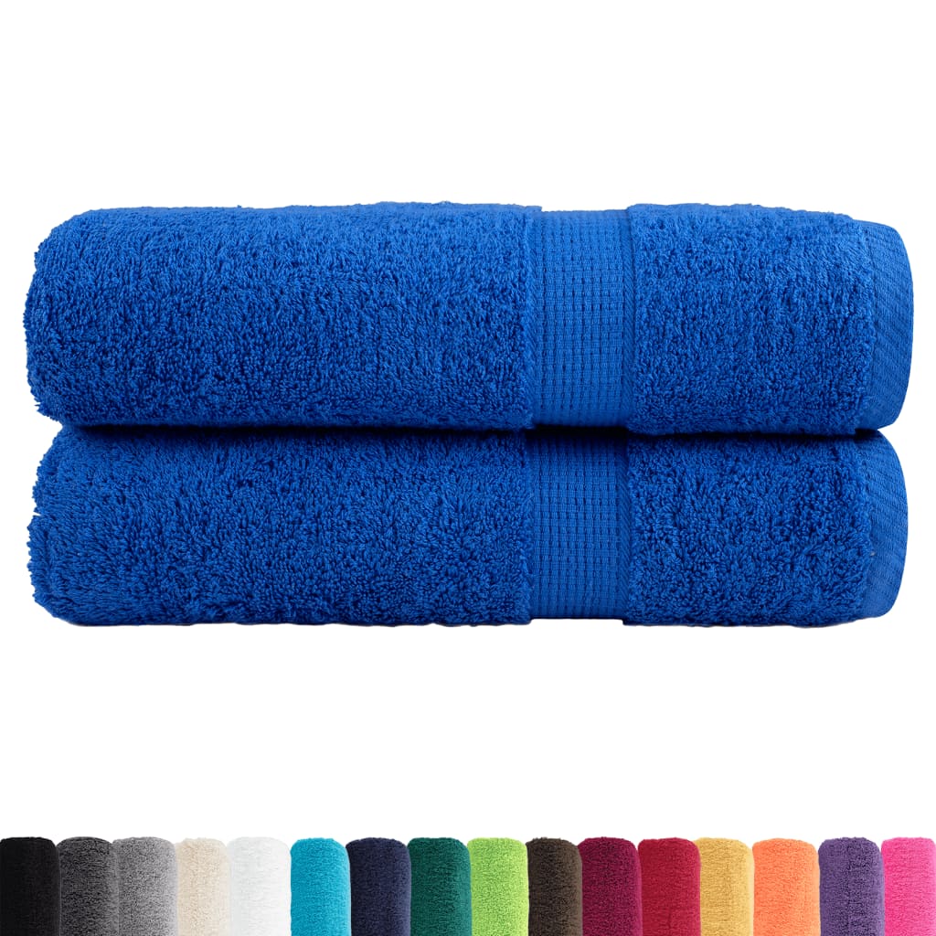 SOLUND Premium Bath Towels 2 pcs Blue