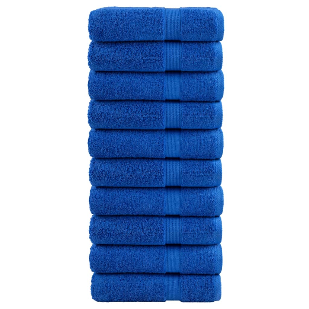 SOLUND Premium Bath Towels 10 pcs Blue