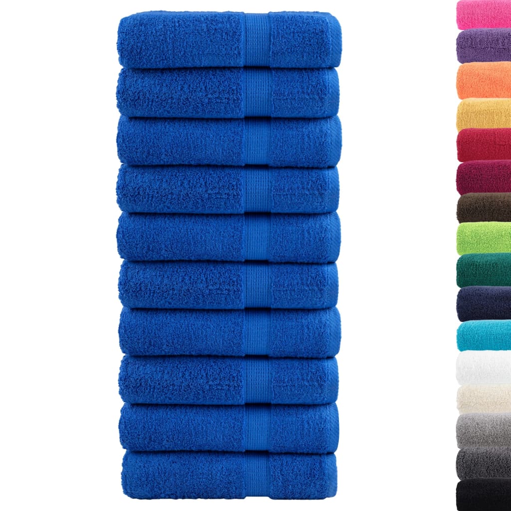 Serviettes de bain de qualité supérieure SOLUND 10 pcs bleu