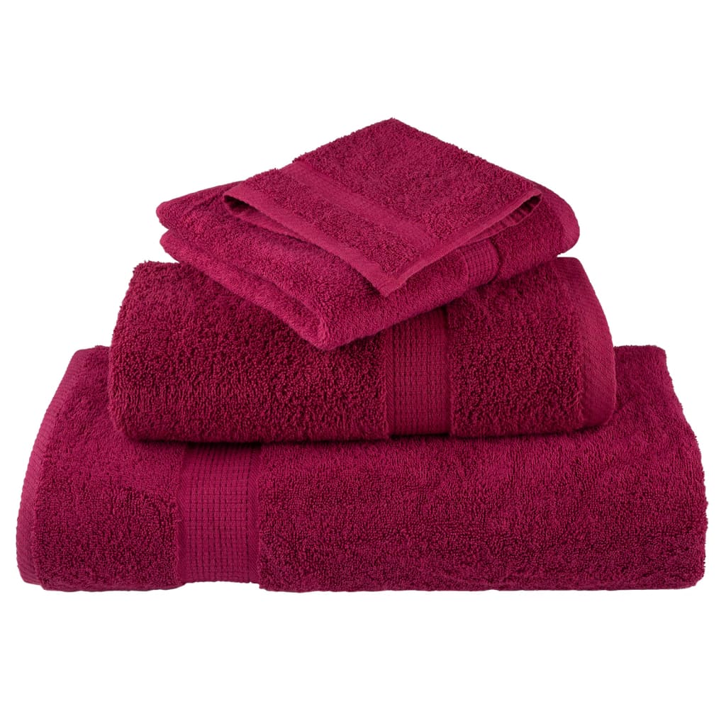 Serviettes de visage de qualité sup. SOLUND 2 pcs bordeaux