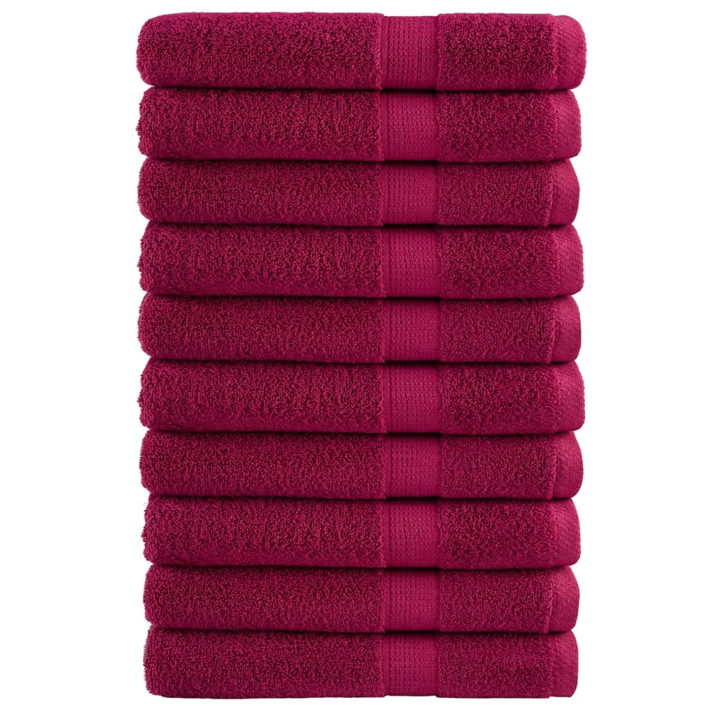 SOLUND Premium Sauna Towels 10pcs Burgundy