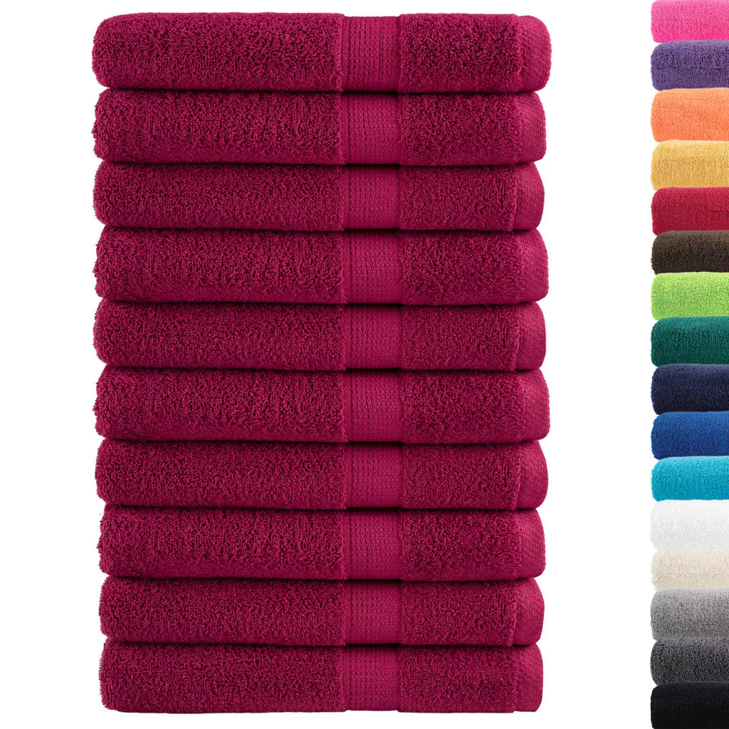 SOLUND Premium Sauna Towels 10pcs Burgundy