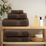 SOLUND 10pcs Premium Hand Towels Brown 600gsm