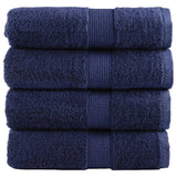 SOLUND Premium Quality Face Towels 4 pcs Navy Blue