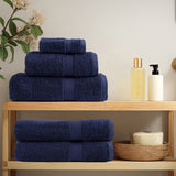 SOLUND Premium Quality Face Towels 4 pcs Navy Blue