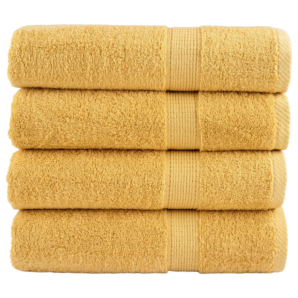 SOLUND Premium Bath Towels 4 pcs Gold