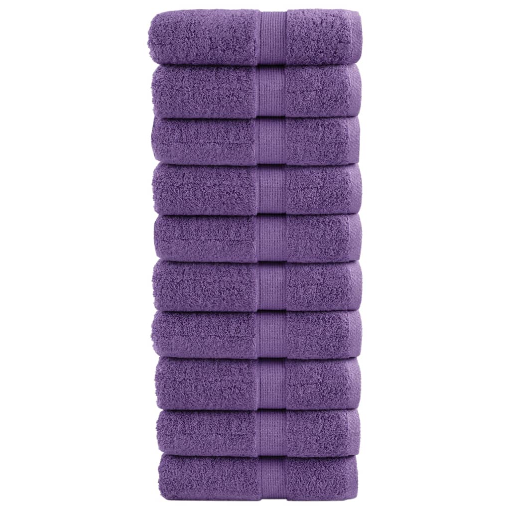 Serviettes de visage de qualité supérieure SOLUND 10 pcs violet