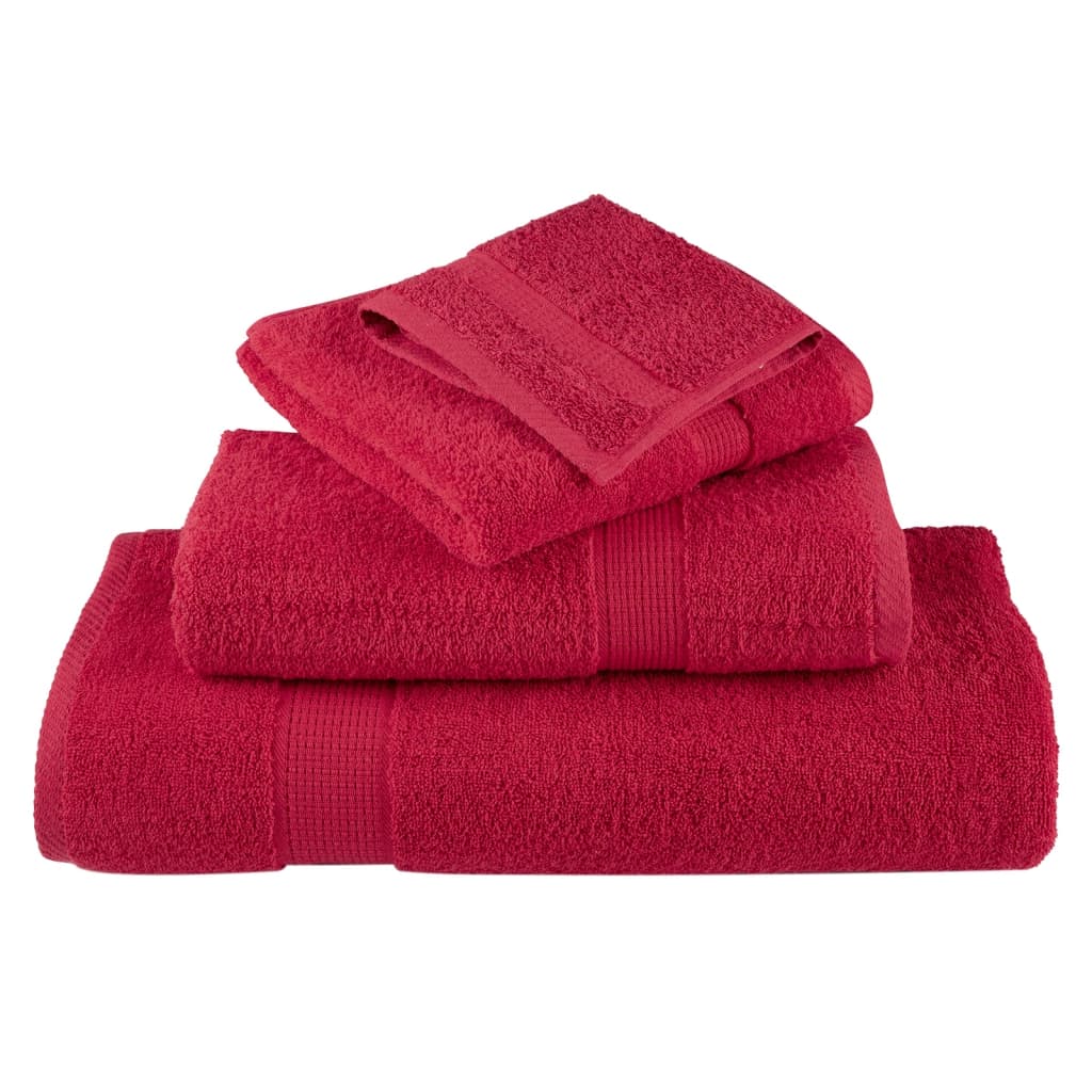 Serviettes de visage de qualité supérieure SOLUND 4 pcs rouge