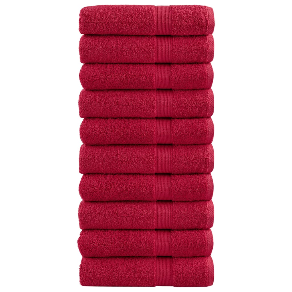 Serviettes de douche de qualité supérieure SOLUND 10 pcs rouge