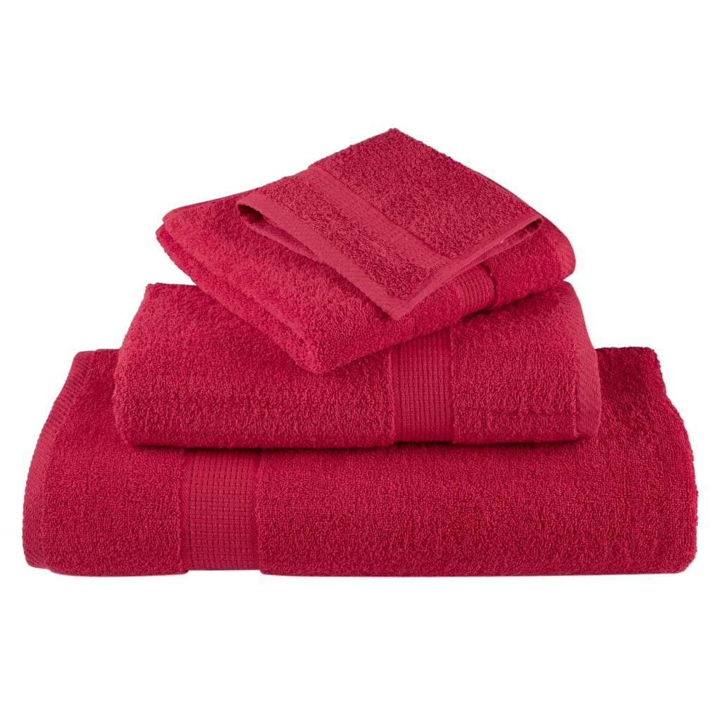 Serviettes de douche de qualité supérieure SOLUND 10 pcs rouge