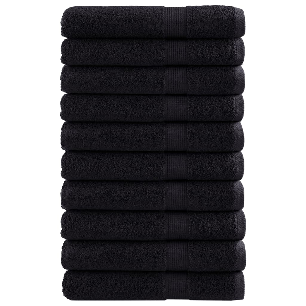 Serviettes de sauna de qualité supérieure SOLUND 10 pcs noir