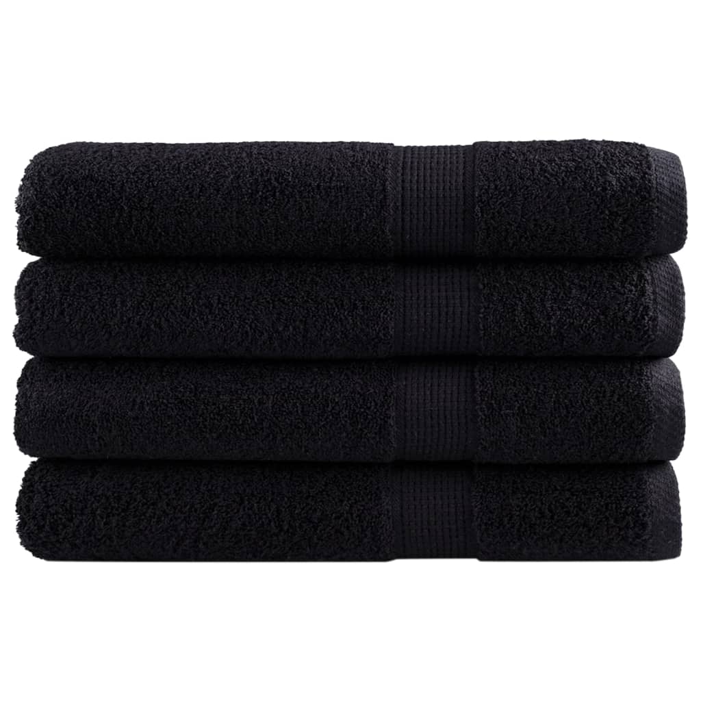 Serviettes de qualité supérieure SOLUND 4 pcs noir 600 g/m²