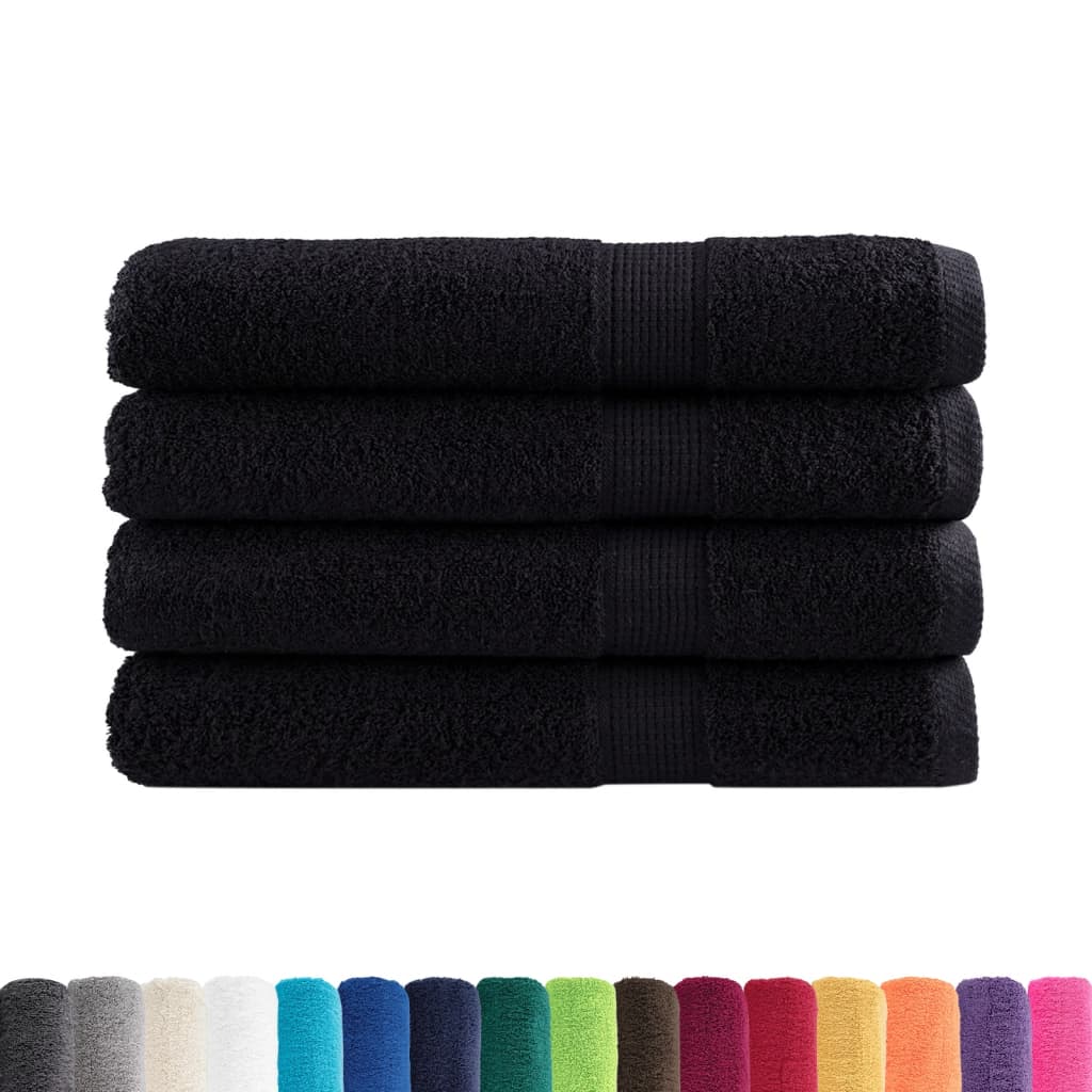 Serviettes de qualité supérieure SOLUND 4 pcs noir 600 g/m²