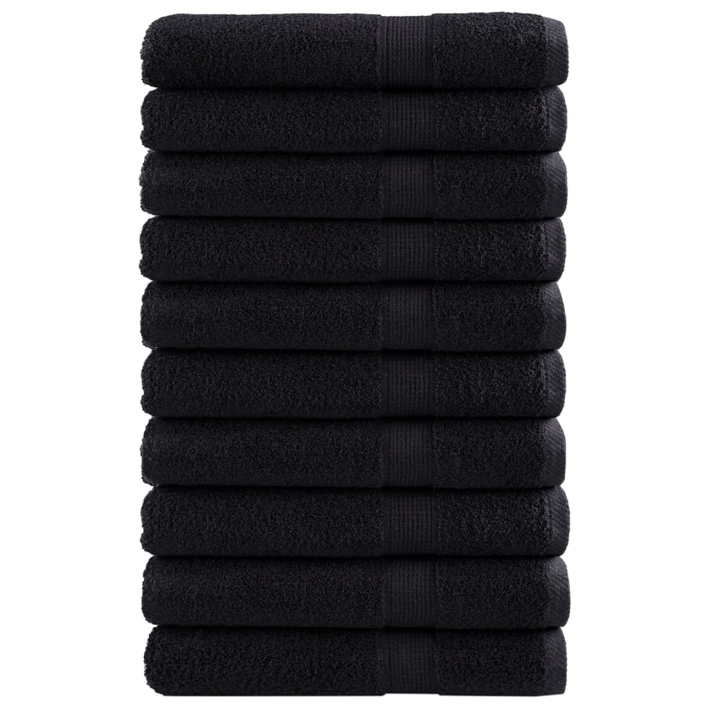 Serviettes de qualité supérieure SOLUND 10 pcs noir 600 g/m²