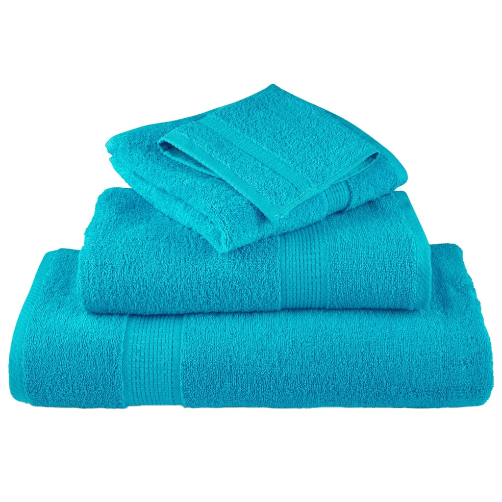 Serviettes de visage de qualité sup. SOLUND 4 pcs turquoise