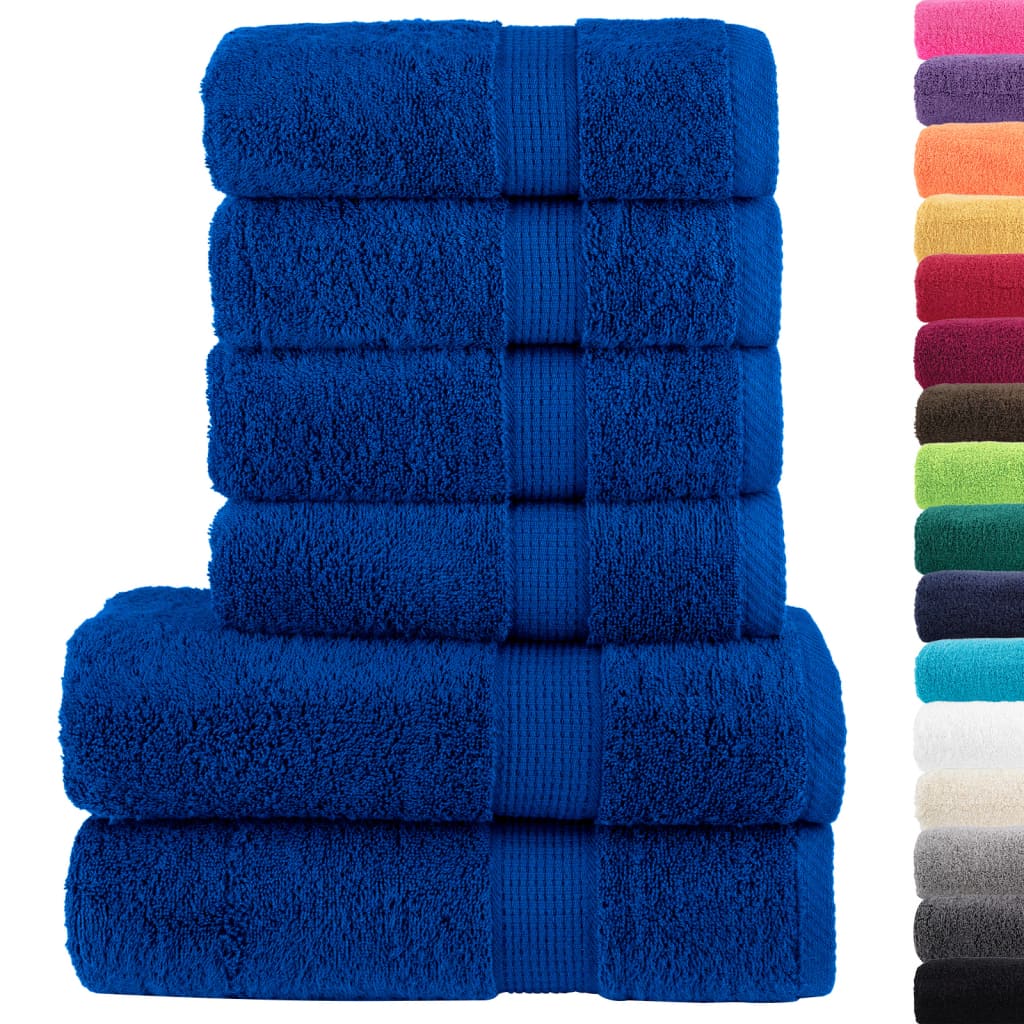 SOLUND 6 pcs Premium Towel Set Blue