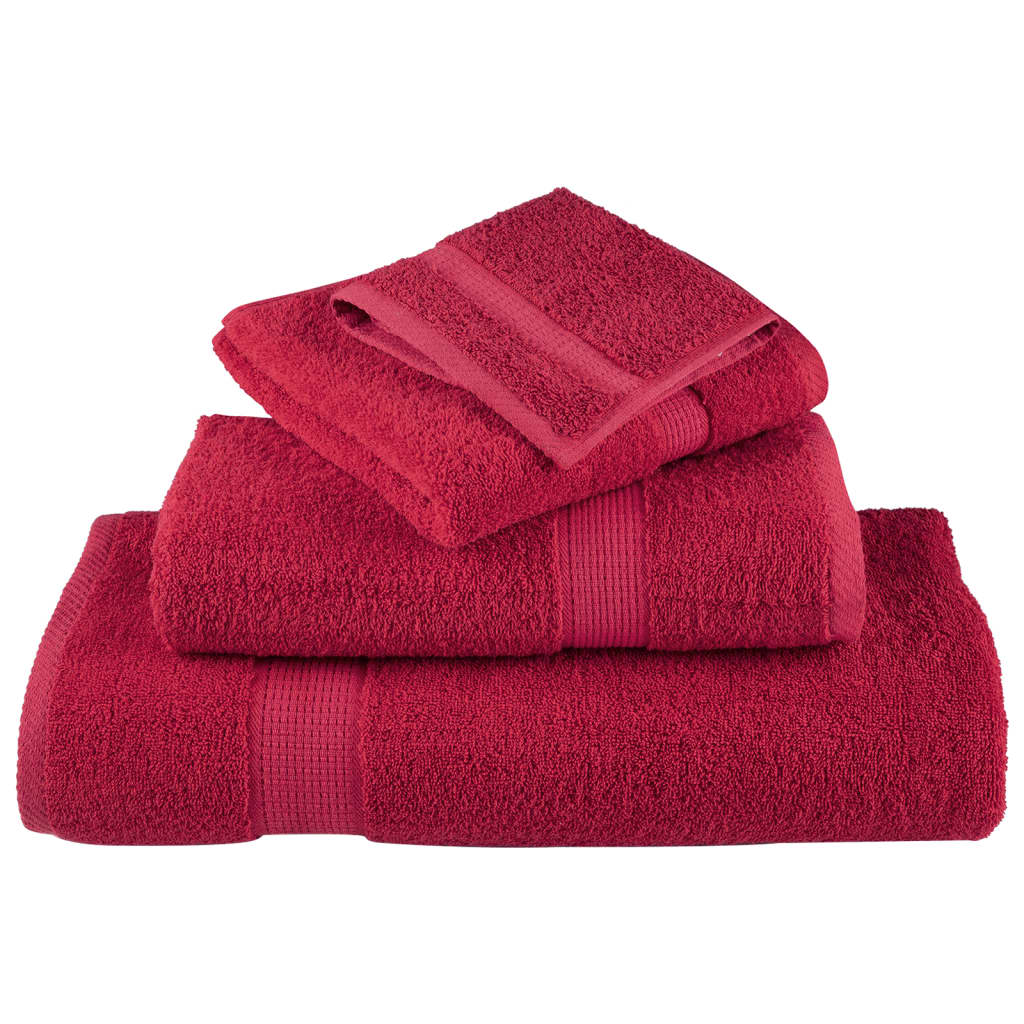 SOLUND 6 pcs Premium Towel Set Red