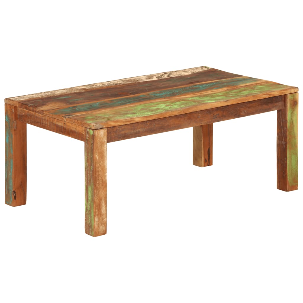 Table basse 100x55x40 cm bois de récupération massif