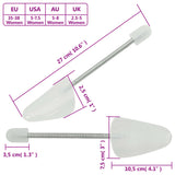 Shoe trees 5 pairs white EU 35-38 plastic