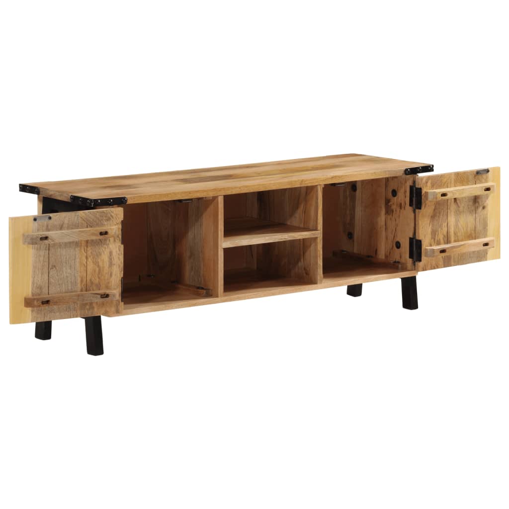 Meuble TV 110x35x40 cm bois massif de manguier