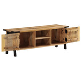 Meuble TV 110x35x40 cm bois massif de manguier