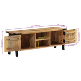 Meuble TV 110x35x40 cm bois massif de manguier