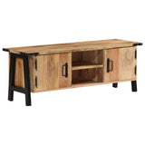 Meuble TV 110x35x40 cm bois massif de manguier