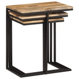 Tables gigognes 3 pcs bois massif d'acacia