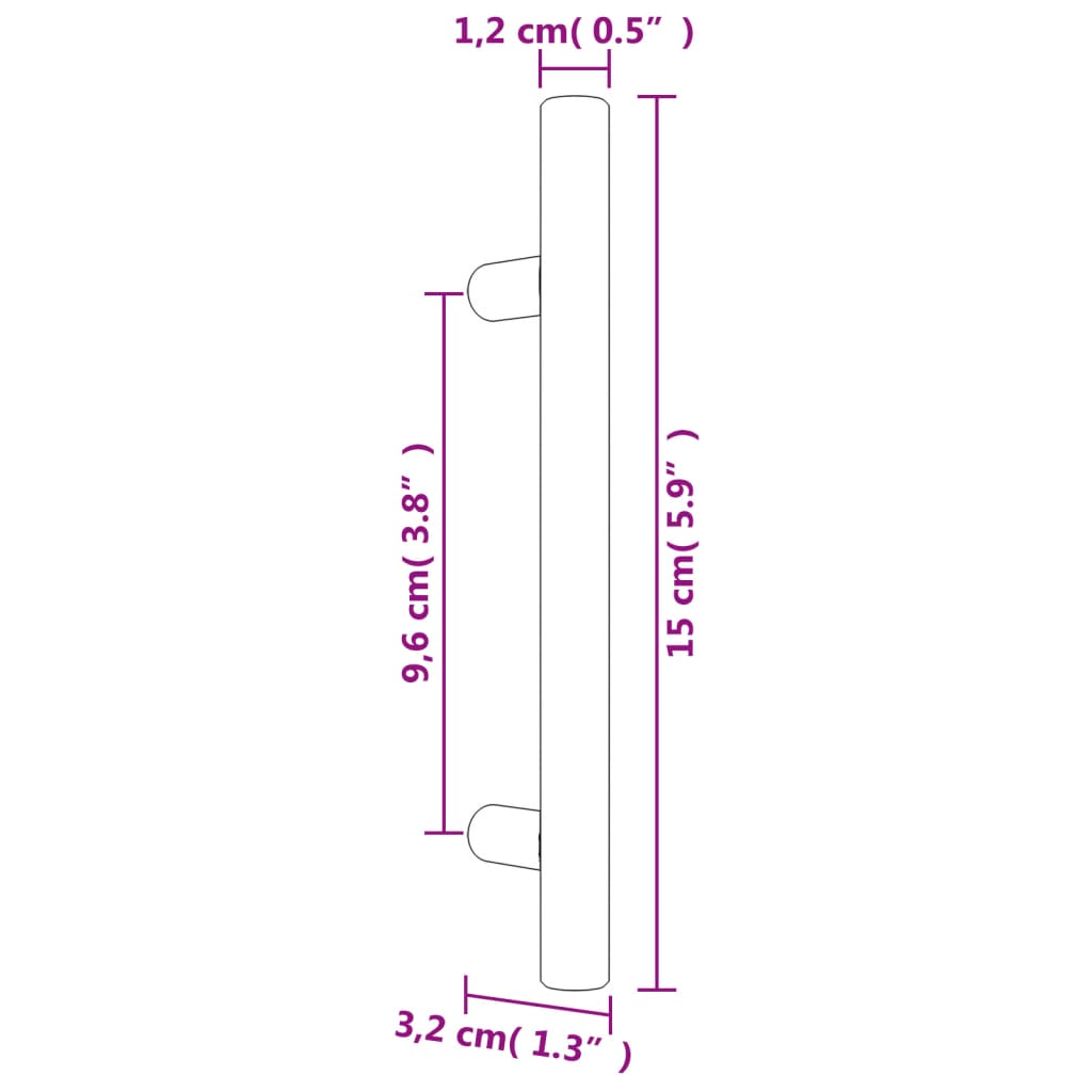 Poignées d'armoire 20 pcs argenté 96 mm acier inoxydable