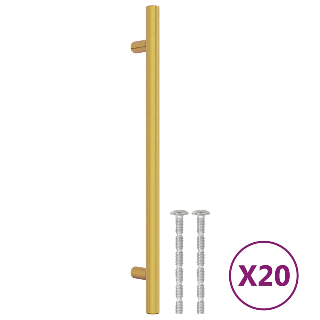 Schrankgriffe 20 Stück Gold 192 mm Edelstahl