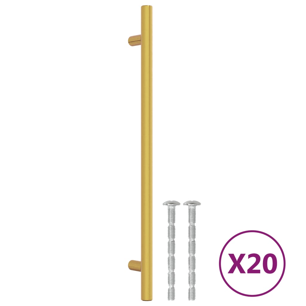 Schrankgriffe 20 Stück Gold 224 mm Edelstahl