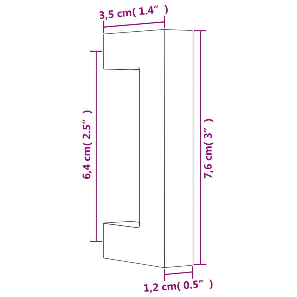 Poignées d'armoire 20 pcs argenté 64 mm acier inoxydable