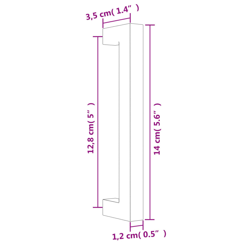 Schrankgriffe 20 Stück silber 128 mm Edelstahl