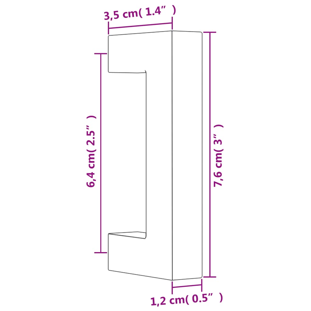 Poignées d'armoire 20 pcs doré 64 mm acier inoxydable