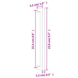 Poignées d'armoire 10 pcs argenté 224 mm acier inoxydable