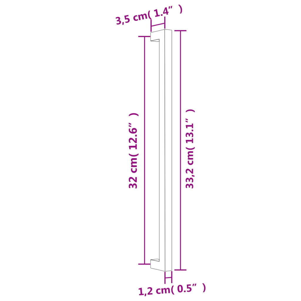 Poignées d'armoire 10 pcs doré 320 mm acier inoxydable