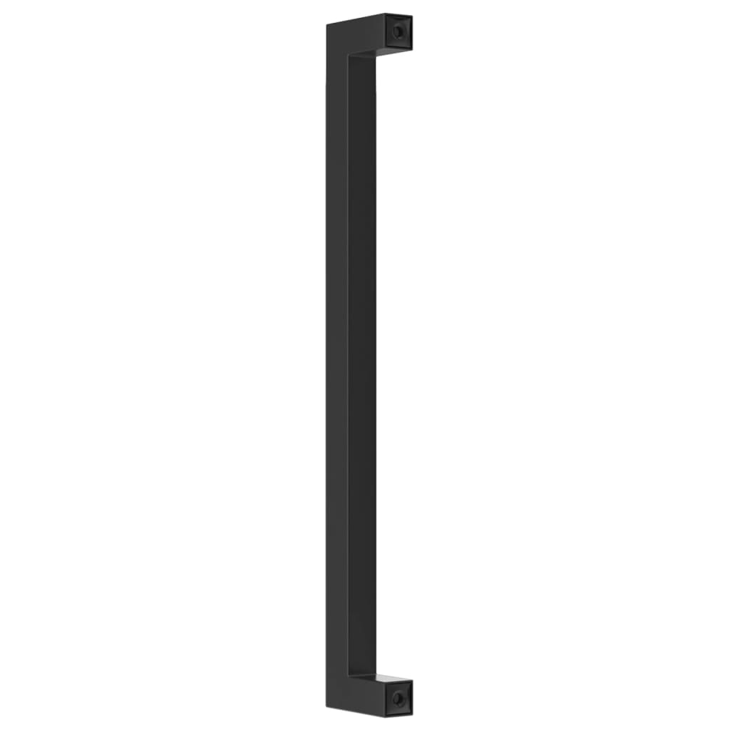 Poignées d'armoire 10 pcs noir 224 mm acier inoxydable