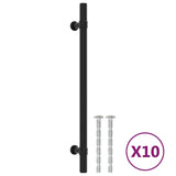 Cabinet Handles 10 pcs Black 192mm Stainless Steel