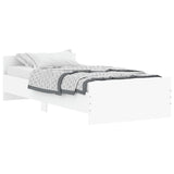 Cadre de lit sans matelas blanc 90x200 cm bois d'ingénierie