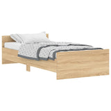 Bed frame without mattress sonoma oak 90x200 cm