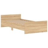 Bed frame without mattress sonoma oak 90x200 cm