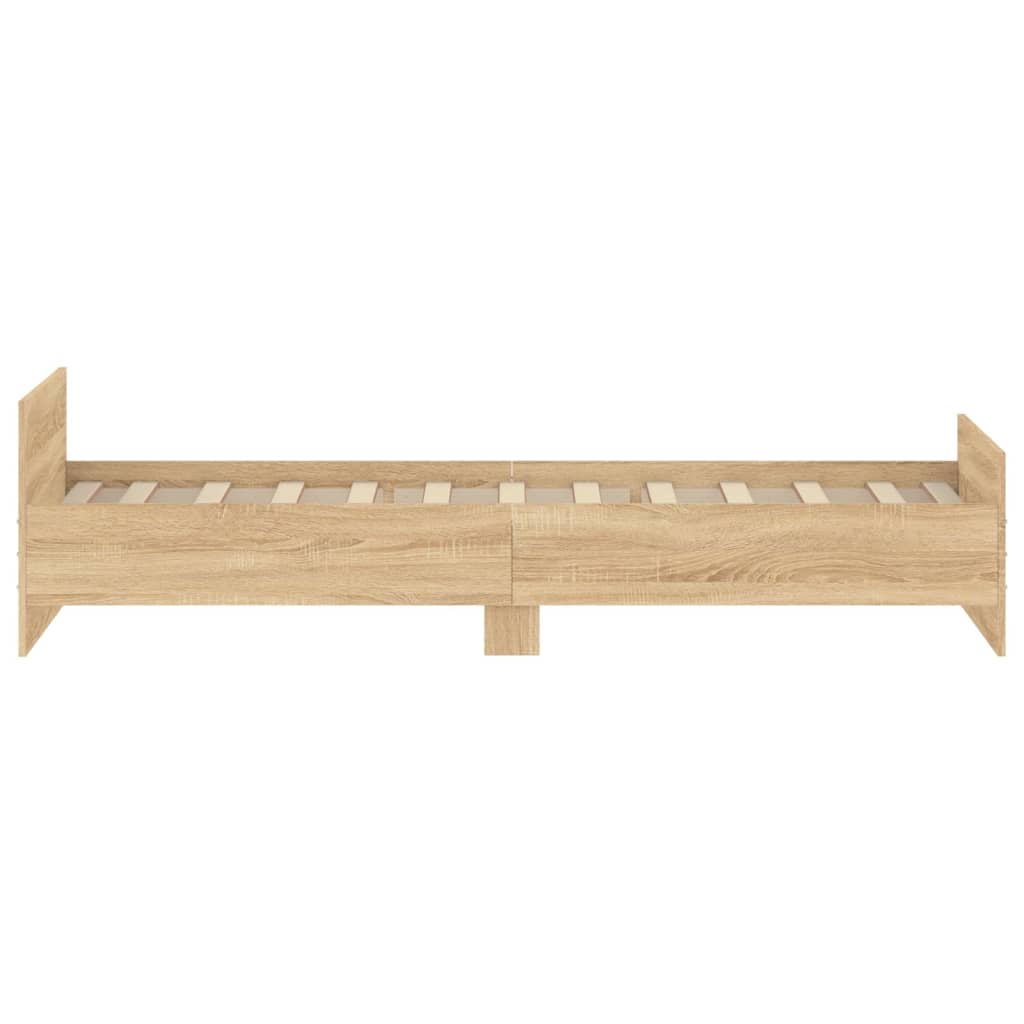 Bed frame without mattress sonoma oak 90x200 cm